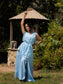 Cargo Linen Maxi Dress - Baby Blue