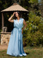 Cargo Linen Maxi Dress - Baby Blue