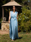 Cargo Linen Maxi Dress - Baby Blue