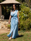Cargo Linen Maxi Dress - Baby Blue
