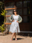 Scarlet Sophistication Dress - White