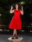 Scarlet Sophistication Dress - Red