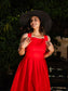 Scarlet Sophistication Dress - Red
