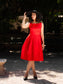 Scarlet Sophistication Dress - Red