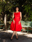 Scarlet Sophistication Dress - Red