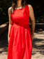 Scarlet Sophistication Dress - Red